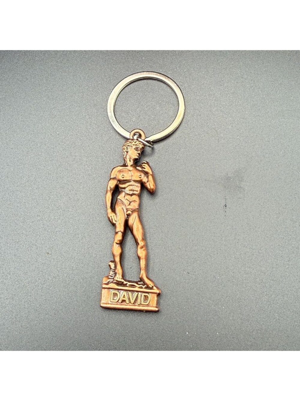 Rome Italy David Bronze Statue Souvenir Keychain 2.75" Height